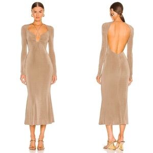 MISHA Engracia Dress in Khaki size 8